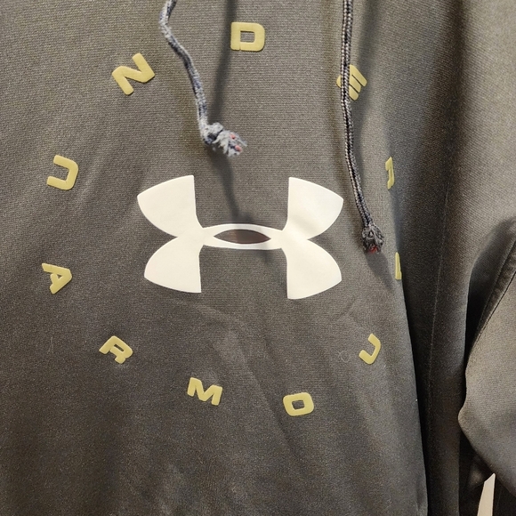 Under Armour Cold Gear men's Olive Green Loose hooded Sweatshirt size L - Picture 3 of 8